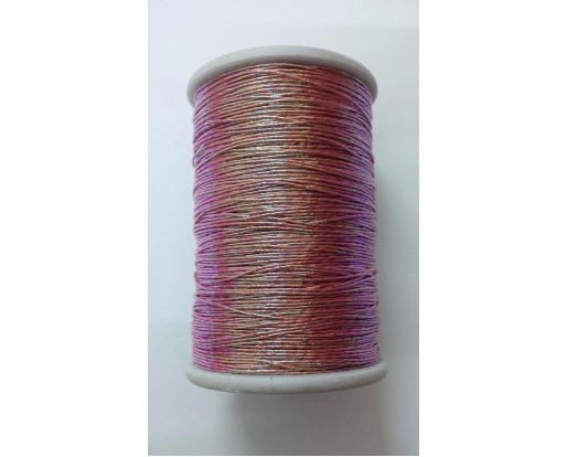 ANTIQUE PINK - 120 Yards - Lurex Zari Jari Sparkle Shiny Thread Yarn Cord Dori - For Crochet Jewelry Handicraft Knitting Artwork DIY